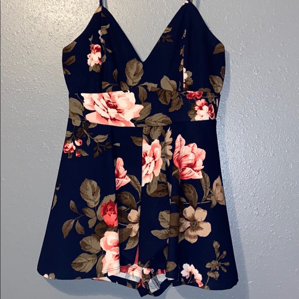 Flower print romper